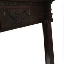 Cherry Half Mantel, with Curved Shelf & Carved Columns