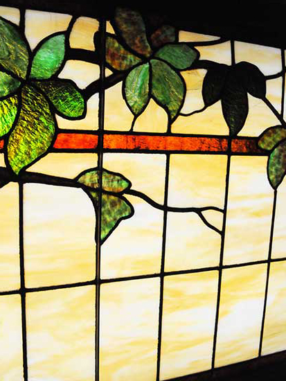 Stained Glass Window, with Vines