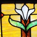 Stained Glass Window, with Lilies