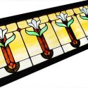 Stained Glass Window, with Lilies