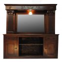 Walnut Back & Front Bar, with Large Mirror