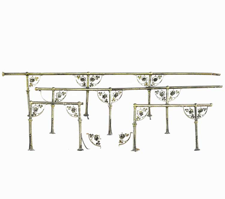 Brass Railing, with Brackets