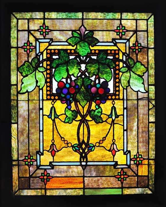 Stained Glass Window, with Jewel-Cut Accents