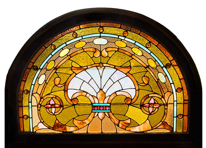 Small, Arched Stained Glass Window