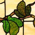 Pastoral Stained Glass Window, with Vine and Leaves