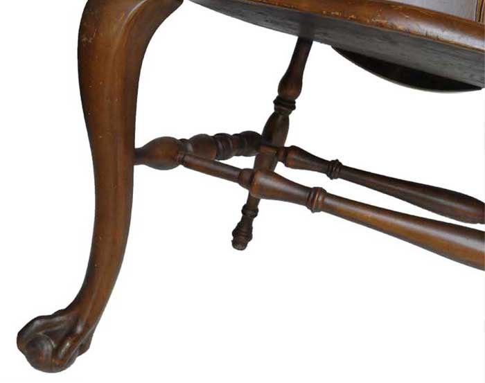 1890 Carved Two-Seat Bench, with Griffins