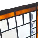 Pair of Beveled Glass Panels, with Stained Glass Borders