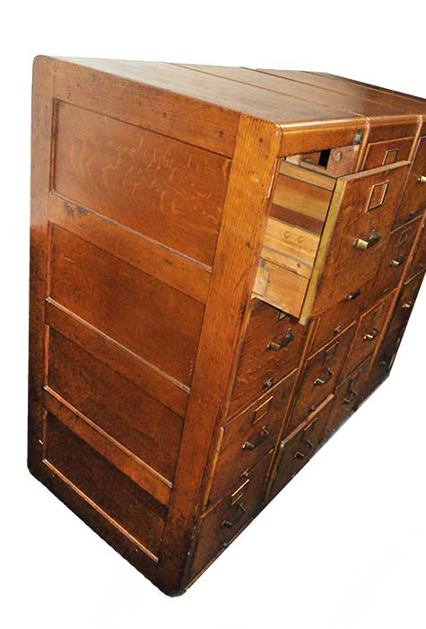 Four-Section, Four-Drawer Filing Cabinets, Circa 1880s