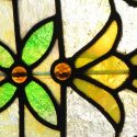 Stained Glass Window, with Jewel-Cut Accents & Oval Center