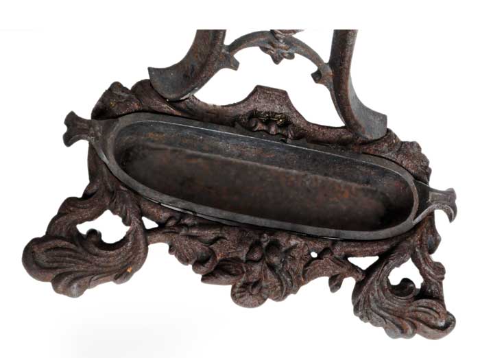 Six-Armed Iron Hall Tree, with Small Center Mirror