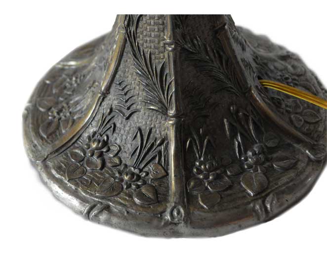 Artful Decorative Lamp, with Filigree Metal Trim