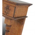 Oak Mantel Top, with Large Beveled Mirror