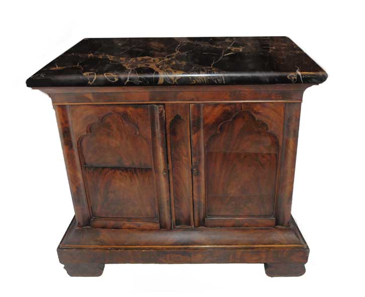 Marble-Top Gothic-Style Console, Circa 1840