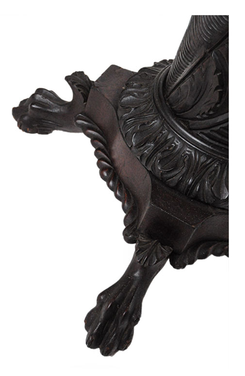 Ornate Carved Mahogany Pedestal