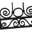 Pair of Finely Crafted Interior Iron Gates, with Brass Pan Figures