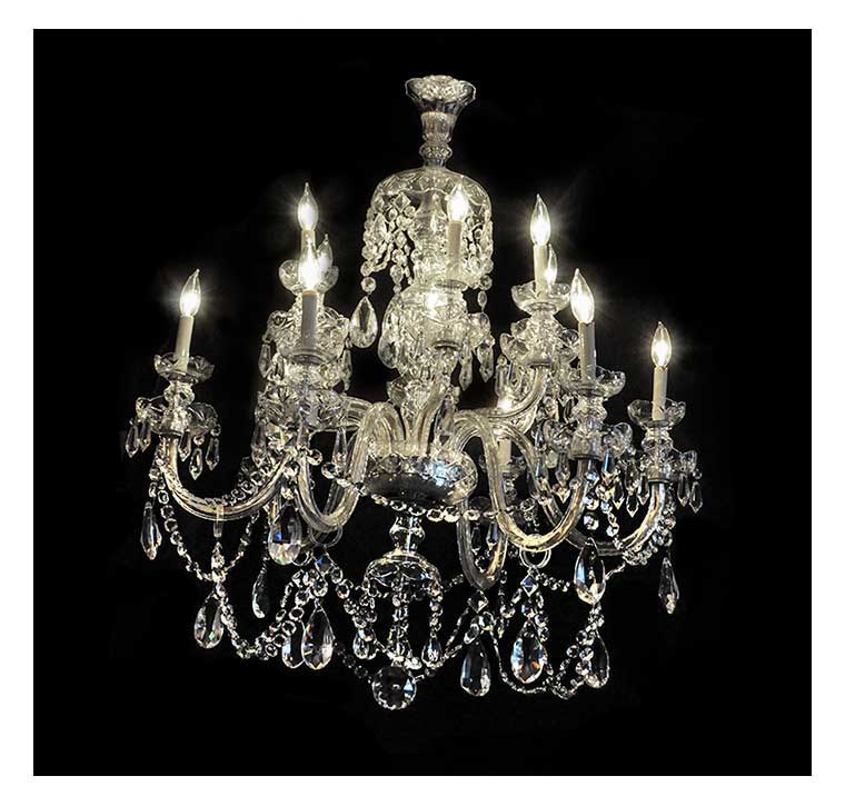 Stunning 12-Armed Crystal Chandelier