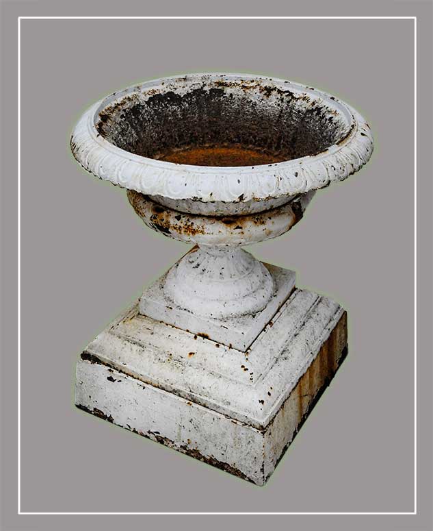 Salvaged Cast Iron Urn