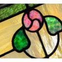 Stained Glass Transom Window, with Floral Theme
