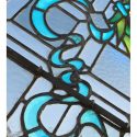 Artful Stained Glass Window, with Clear Background