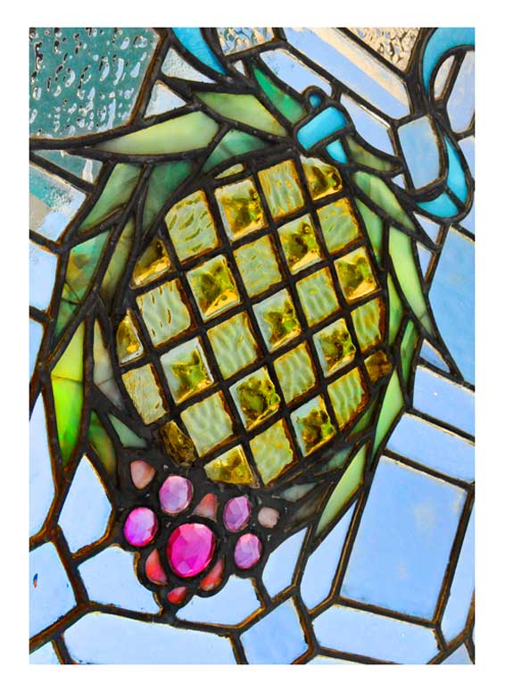 Artful Stained Glass Window, with Clear Background