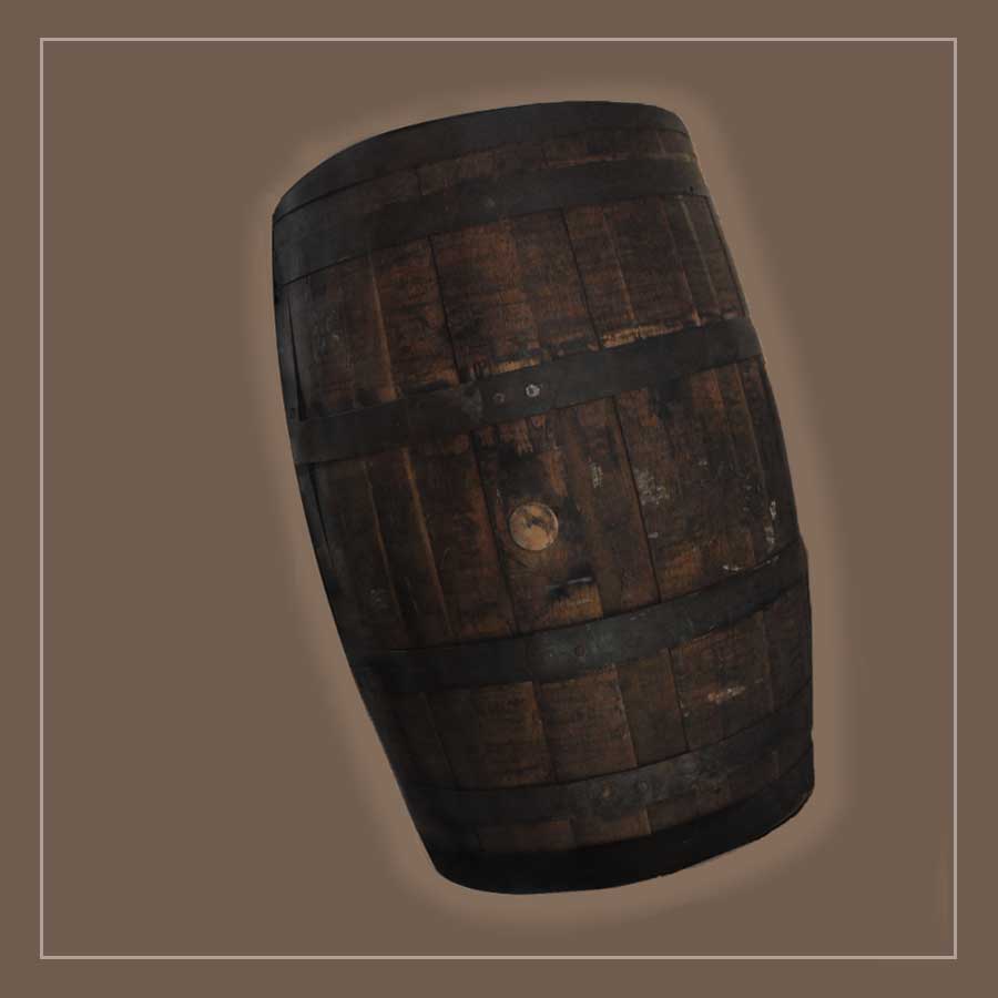 Salvaged Wooden Bourbon Barrel