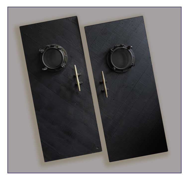 Set of Four Porthole Doors