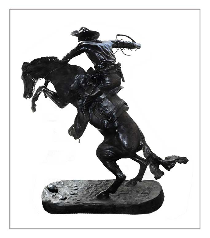 Remington-Style Bronze Rider & Horse