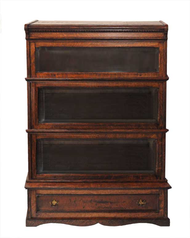 Stepback Oak Bookcase