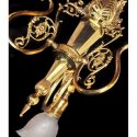 Three-Armed Brass Filigree Light