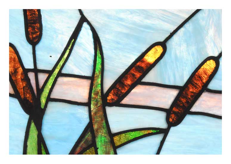 Vintage, Double-Hung Stained Glass Window