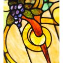 Stained Glass Window, with Grape Clusters