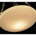 Hanging Bowl Light, with Floral Embossing