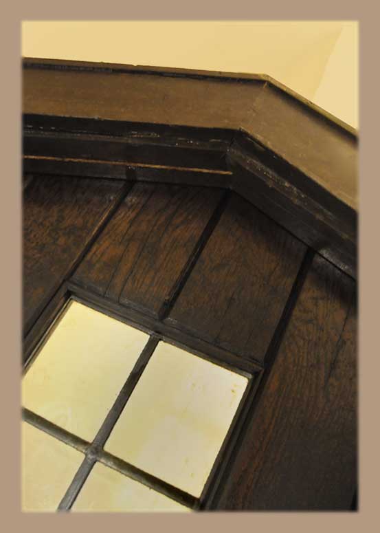 Arched English Tudor Door, with Screen Door & Window