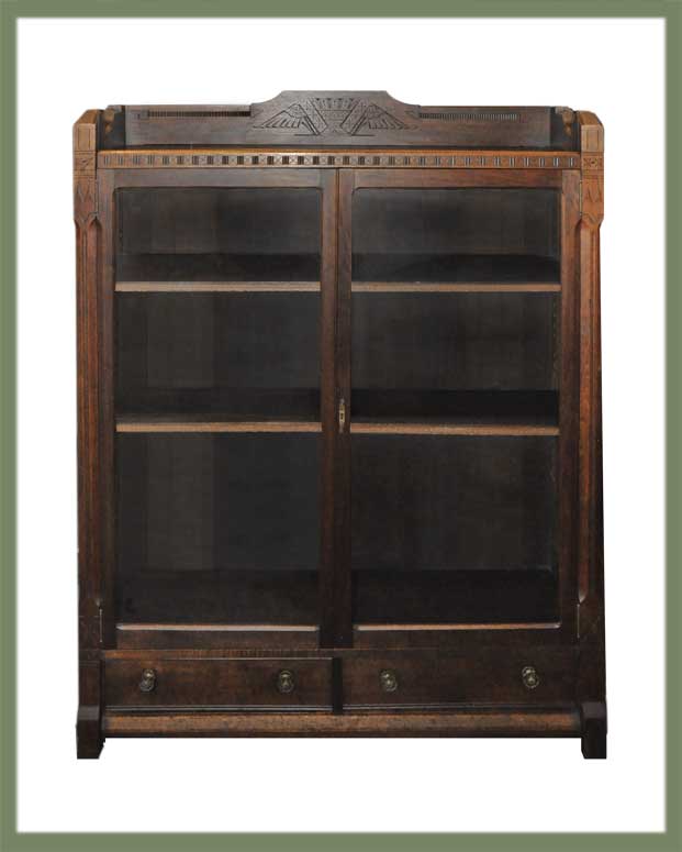 Walnut Eastlake Bookcase