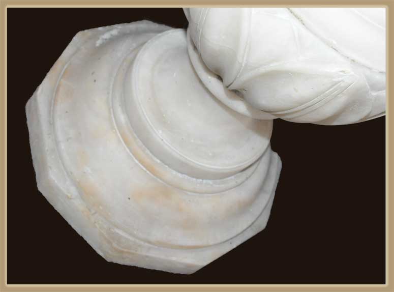 Nicely Carved Alabaster Pedestal