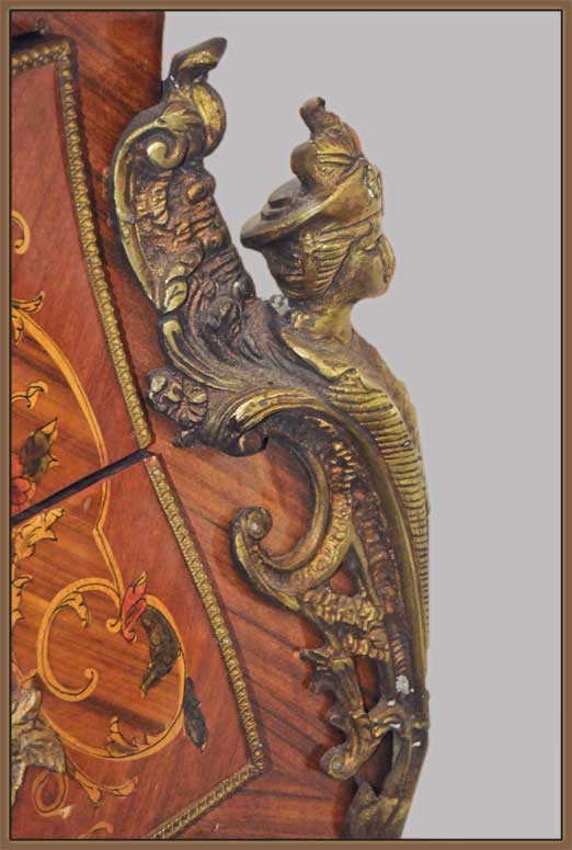 Ornate Carved Louis-XIV Bureau Plat, with Ormolu Gilding