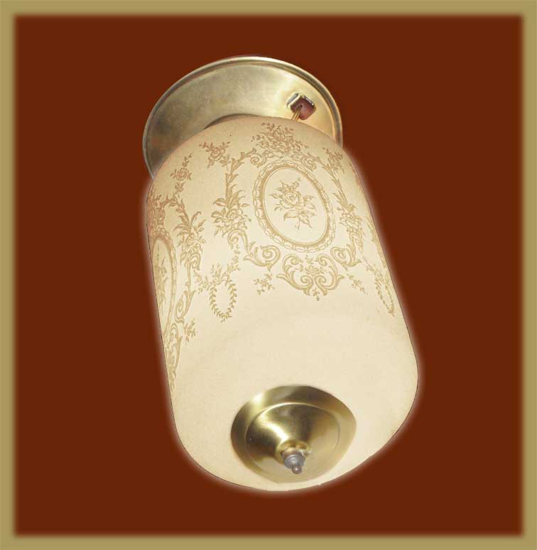 White Pendant Light, with Decorative Embossing