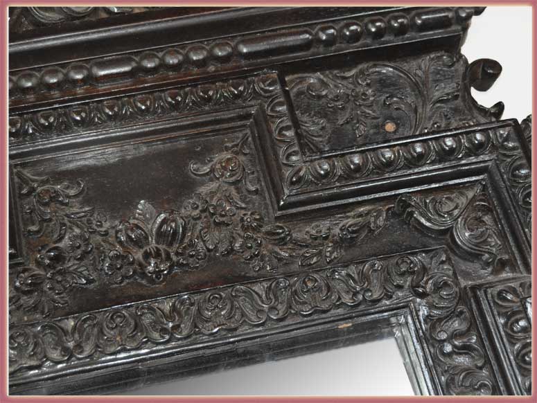 Dark Mahogany Continental-Style Mirror