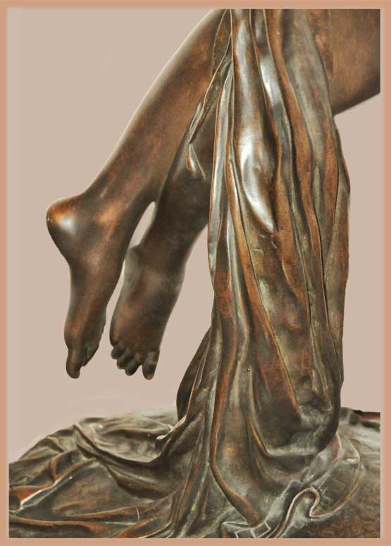 Sexy Erotic Sculpture Nude Girl Provocative Pose Bronze Hot Sex Picture