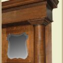 Fine 16-Foot Oak Saloon Front & Back Bar, with Beveled Mirrors