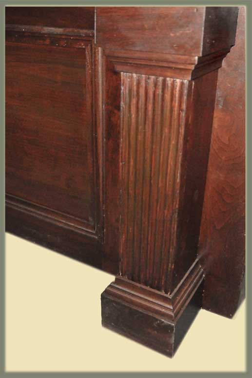 Eight-Foot Mahogany Front Bar, with Fluted Columns