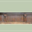 Vintage 16-Foot Oak Saloon Front & Back Bar, with Painted Mirror