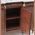 Carved Walnut French Server, with Ormolu Detail & Marble Counter