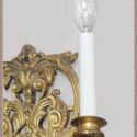 Pair of Ornate, Five-Armed Brass Sconces