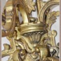 Pair of Ornate, Five-Armed Brass Sconces