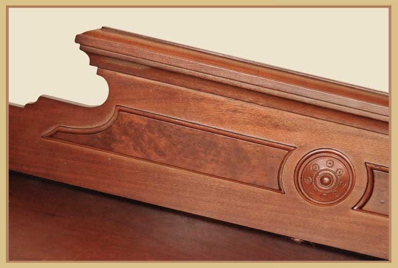 Carved Walnut Rolltop Desk, with Cylinder Cover