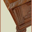 Rare Carved Oak Bench Cabinet