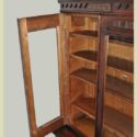 Small, Walnut, Two-Door Stepback Bookcase