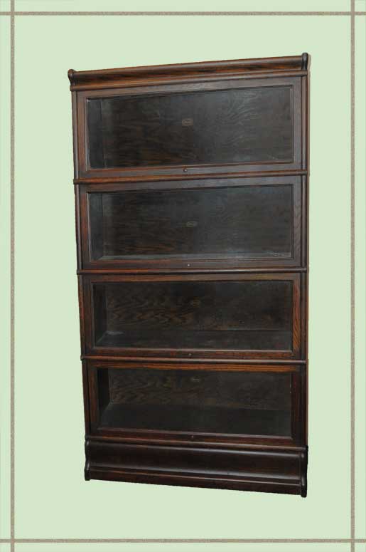 Vintage 4-Stack Oak Barrister Bookcase