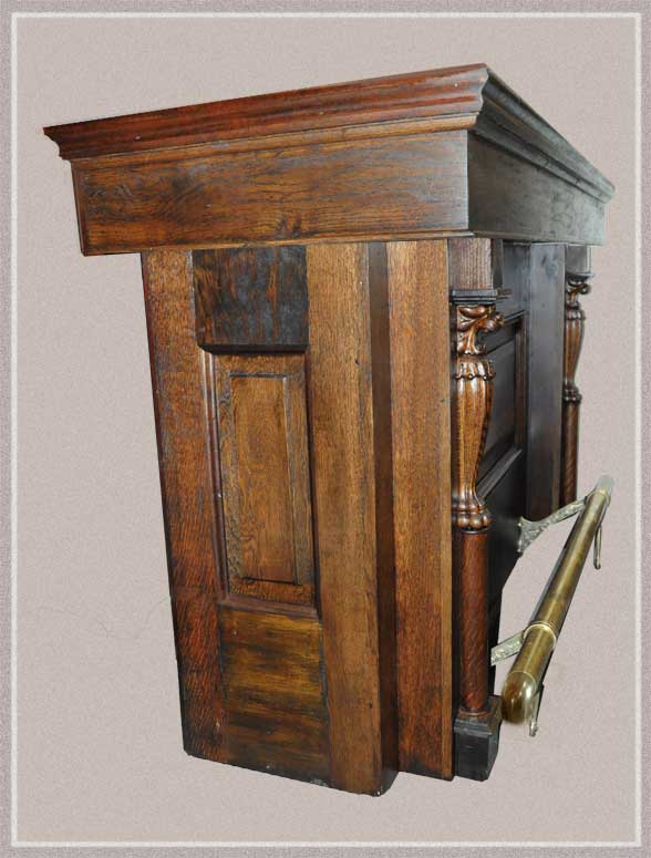 Small Front Bar, with Rounded Rim & Griffin Columns